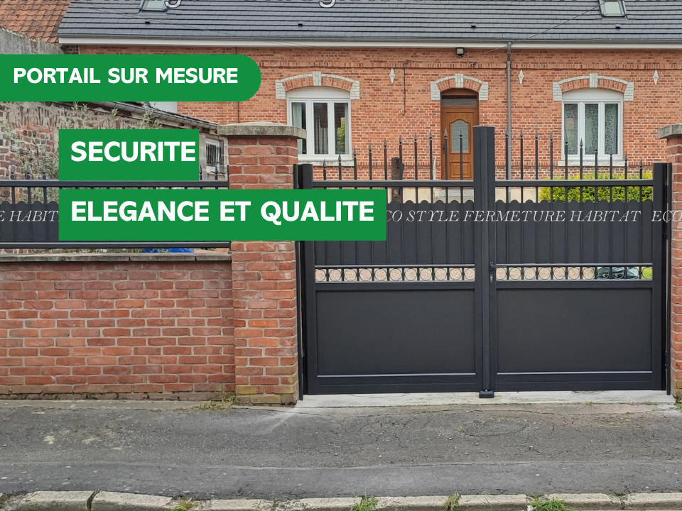 Portail aluminium sur mesure : sécurité, élégance et fabrication locale à Arras