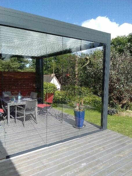 pergola paroi vitrée arras